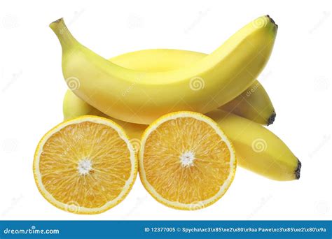 Bananas And Orange Stock Image Image Of Skin Juice 12377005
