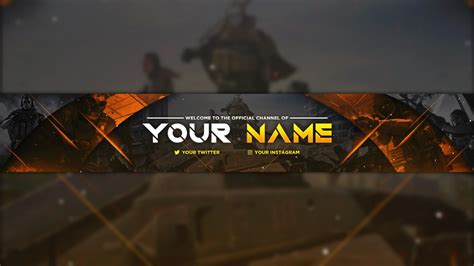 Call Of Duty Modern Warfare Youtube Banner Template Stream Design