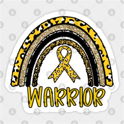 Childhood Cancer Warrior Childhood Cancer Sticker Teepublic
