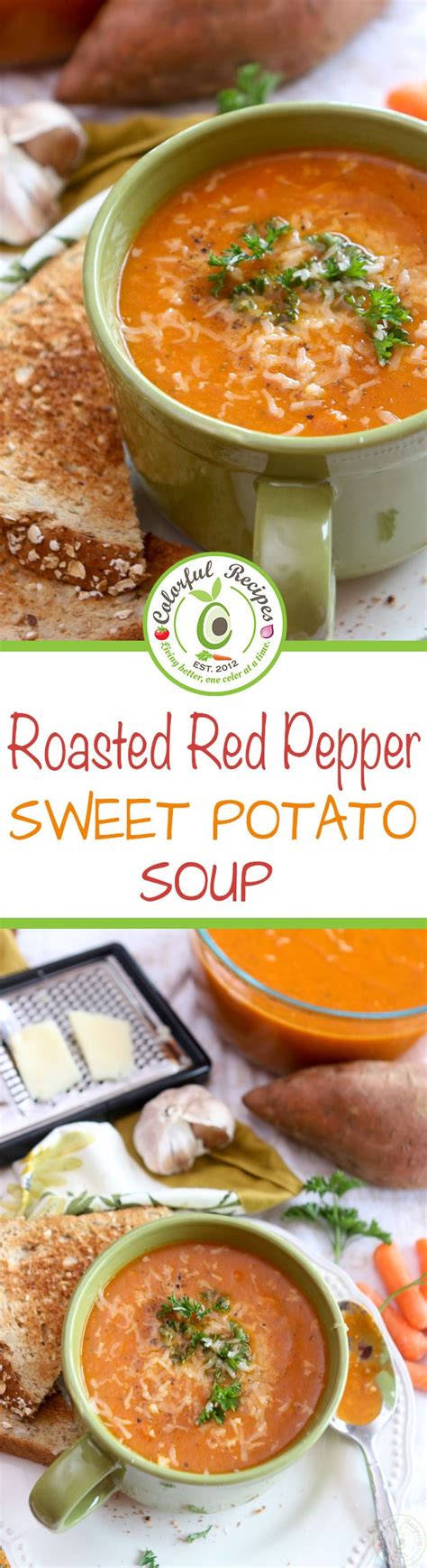 Roasted Red Pepper Sweet Potato Soup Sweet Potato Soup Stuffed Sweet