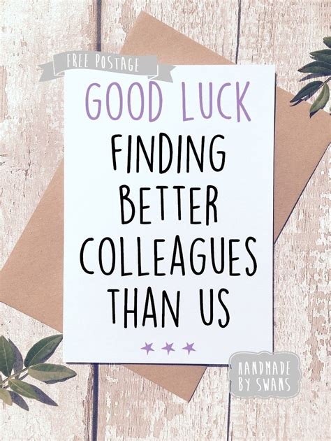 Funny New Job Card Office Coworker Leaving Good Luck Etsy Uk Funny