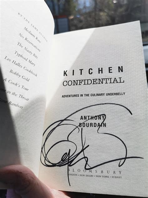 Signed copy of Kitchen Confidential arrived today!!! : r/AnthonyBourdain