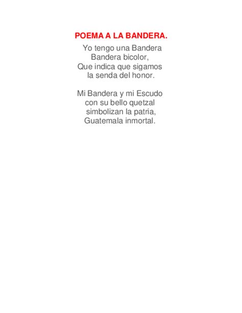 Poema Bandera De Guatemala Poemas De Amor Kulturaupice
