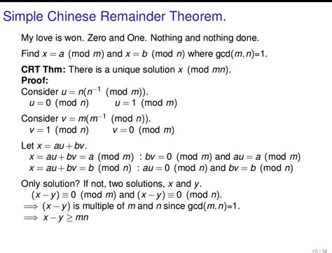 Elementary Number Theory Motivation Behind Formula For Solution In