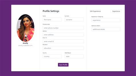Bootstrap 4 Edit Users Profile Form Example