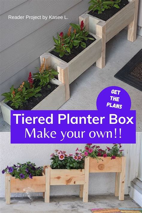 Easy Diy Tiered Planter For In Tiered Planter Planter Box