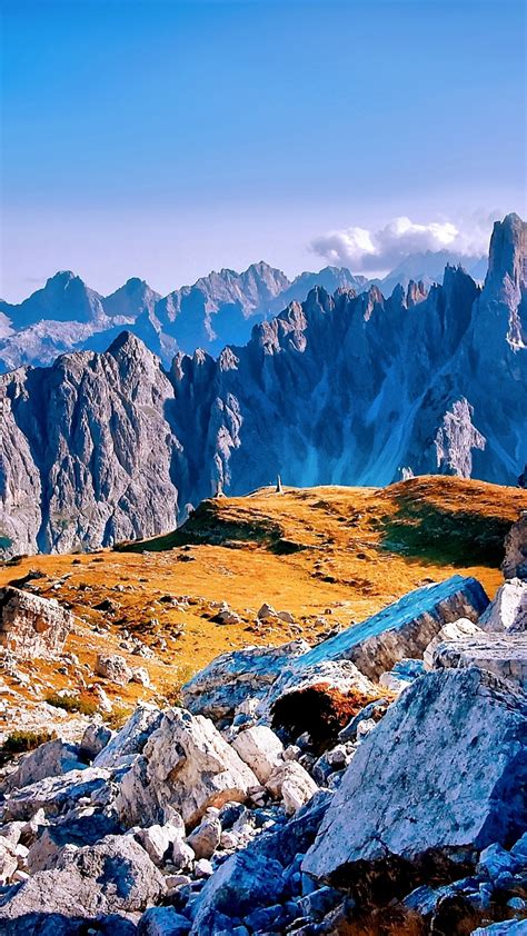 Download Mountains Peak Nature Landscape 1080x1920 Wallpaper 1080p