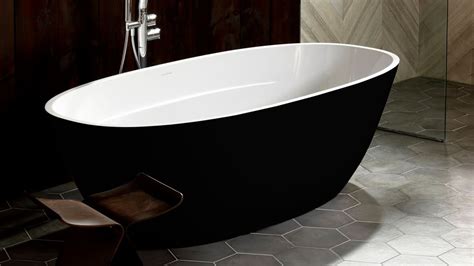 Victoria And Albert Terrassa Gloss Black Freestanding Bath 1702 X 793 X