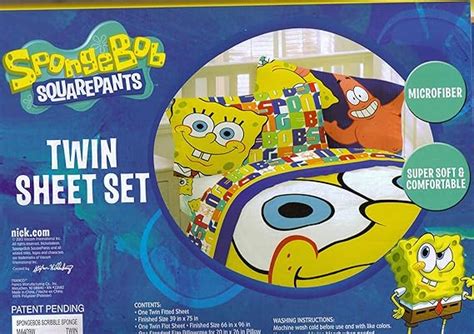 Spongebob Squarepants Scribble Sponge Twin Sheet Set