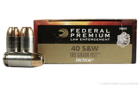 Federal 40sandw 180 Grain Hst Jacketed Hollow Point 50 Rounds Abide Armory