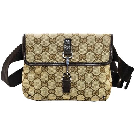 Gucci Brown Monogram Canvas Waist Pouchbelt Bag For Sale At 1stdibs Gucci Monogram Waist Bag