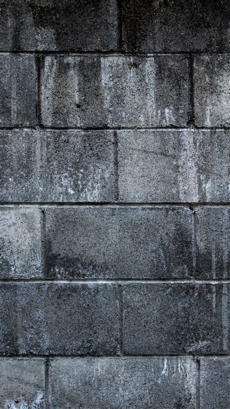 Download Wallpaper 800x1420 Texture Wall Brick Spots Gray Iphone Se