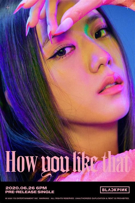5 Blackpink Jisoo How You Like That Teaser Poster 26 June 2020