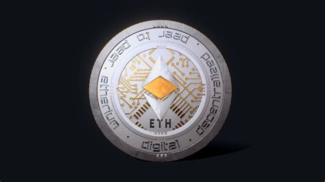 Ethereum Cryptocurrency Coin Buy Royalty Free 3d Model By Zames1992