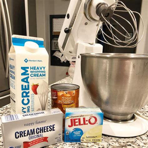 I always chill beaters and copper bowl.chilled heavy cream also. Pumpkin Cheesecake Mouse 8oz cream cheese (softened) 1 cup heavy whipping cream Sugar free Jello ...