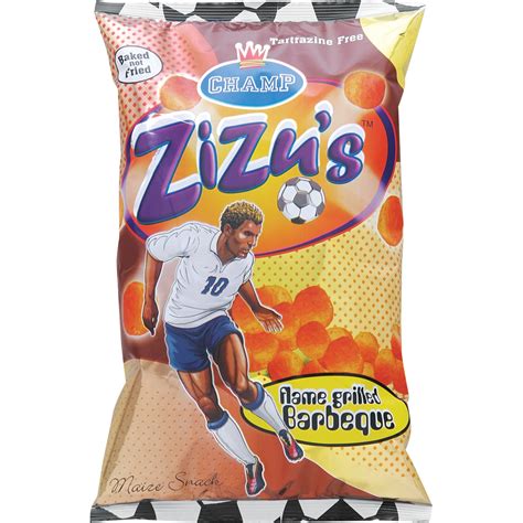 Champ Zizus Flame Grilled Barbecue Maize Snack 100g Large Bag Chips