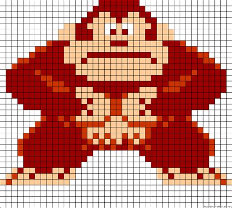 Donkey Kong Perler Bead Art Pixel Quilting Perler Bead Templates