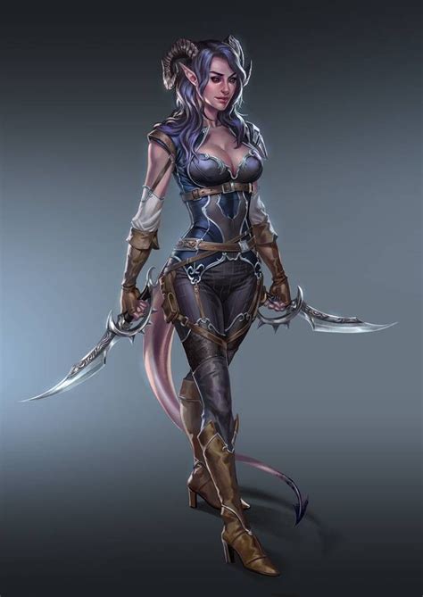 Tiefling By Macarious On DeviantArt Fantasy Female Warrior Pathfinder Character Tiefling Female