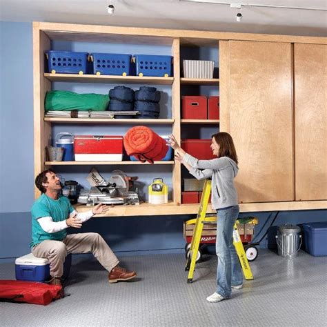 I used pegboard to display the tools and allow for great accessibility. Giant DIY Garage Cabinet | The Family Handyman