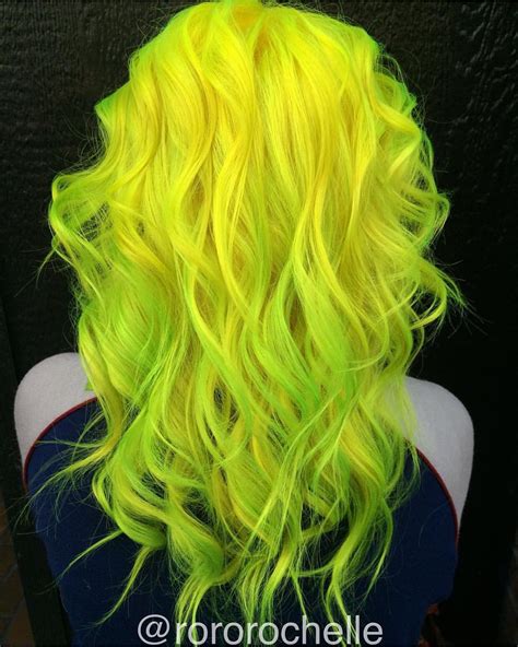 Neon Yellow Hair And Neon Green Hair Color By Rochelle Fairfield Lime