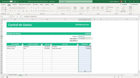 Cómo armar en Excel un sistema de control de gastos personales paso a paso YouTube