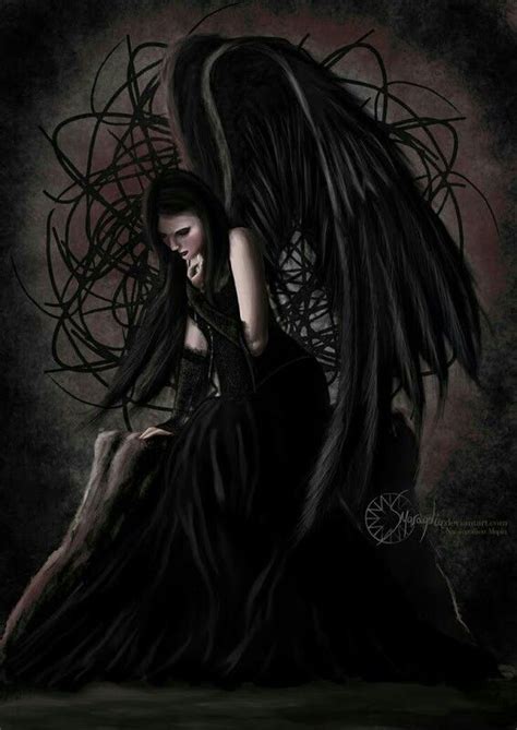 Dark Goth Angel Dark Angels Angels And Demons Fallen Angels Gothic