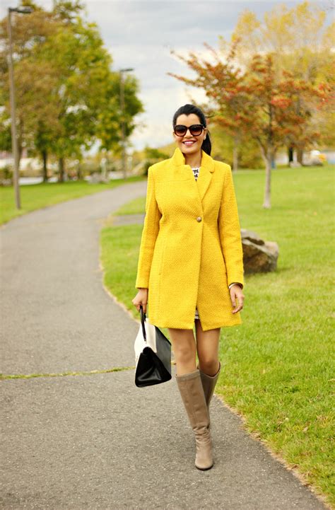 Style Delights Lookbook Yellow Coat For Fall Winter
