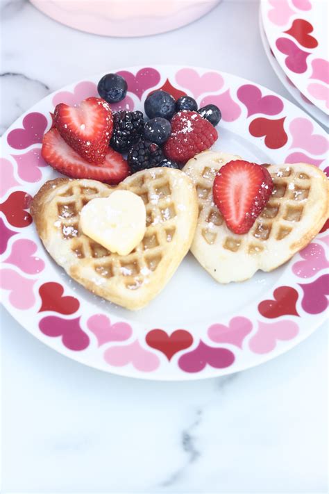 Heart Shaped Waffles For Valentines Day A Cup Full Of Sass