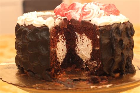 Chocolate mousse filling is light and fluffy, just like your cupcakes! mousse filled chocolate cake | Desserts, Cake, Sweets