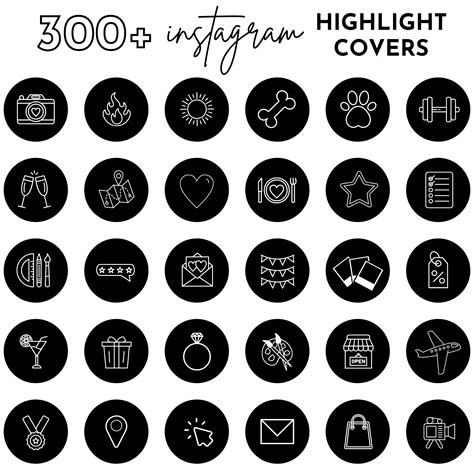 300 Black And White Instagram Highlight Cover Icons Black And White