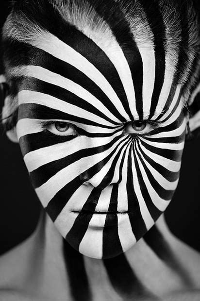Striking Black And White Portraits Of Art Painted On Faces