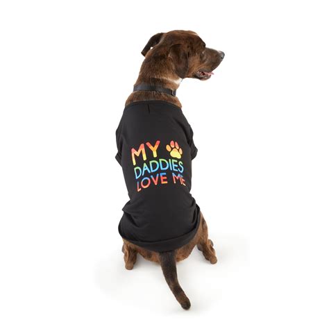 Youly The Proudest Rainbow My Daddies Love Me Dog T Shirt Large Petco
