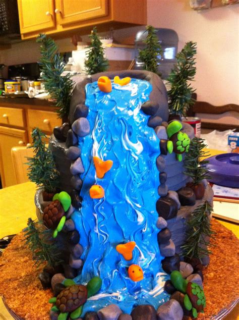 Waterfall Cake Waterfall Cake Kids Party Desserts Cake Art