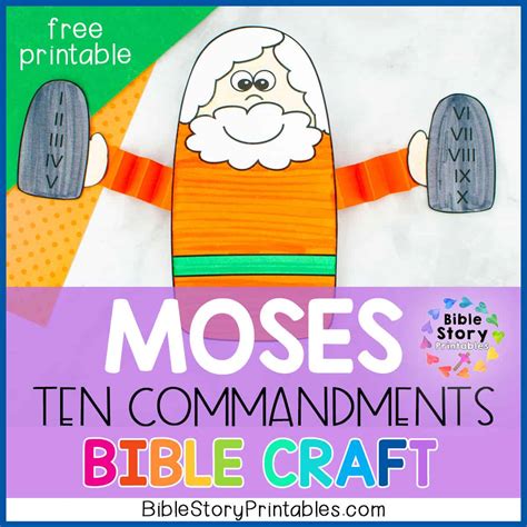 Ten Commandments Bible Craft Bible Story Printables