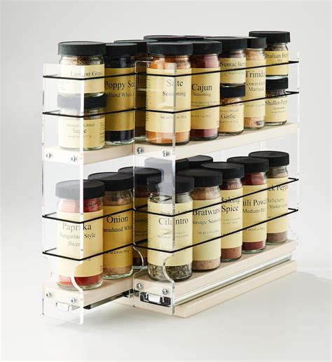 Vertical Spice Narrow Kitchen Cabinet Spice Rack With 2