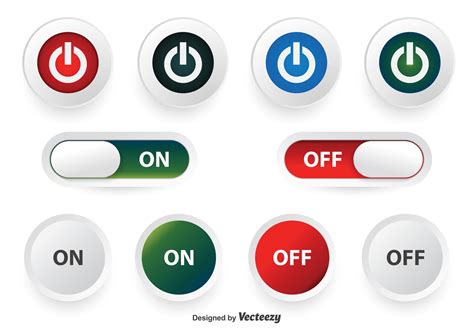 Off And On Button Set Download Free Vector Art Stock Graphics And Images