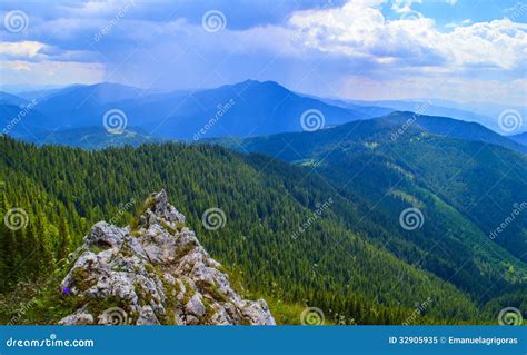 Romanian Eastern Carpathian Mountains Stock Image Image Of Forest