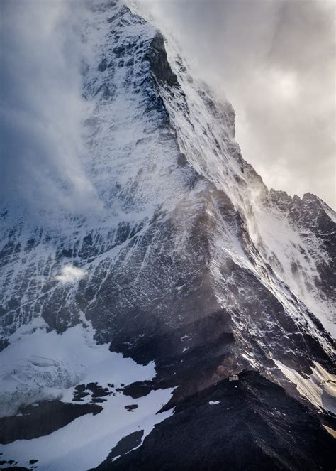 Summer Snow Hörnli Ridge Of The Matterhorn Everything Else Was Cloudy