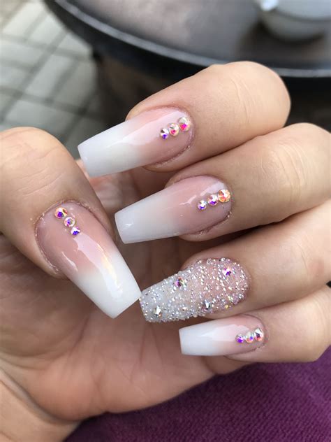 Ombré Swarovski Crystals Nail Art By Lilly Crystal Nails Ombre Nail