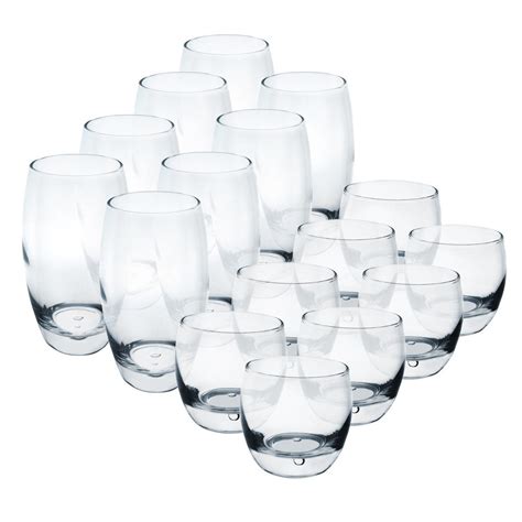 Libbey Swerve 16 Piece Drinkware Glass Set 31651 The Home Depot