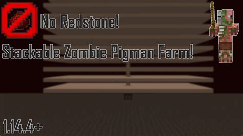 Stackable Zombie Pigman Farm For Minecraft 1144 Tutorial Youtube