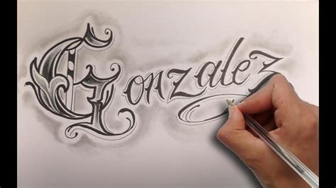 Dibujando Letras Chicanas "Gonzalez" / Drawing Chicano lettering