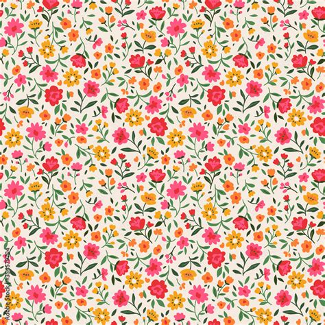 Cute Floral Pattern In The Small Flower Ditsy Print Seamless Vector