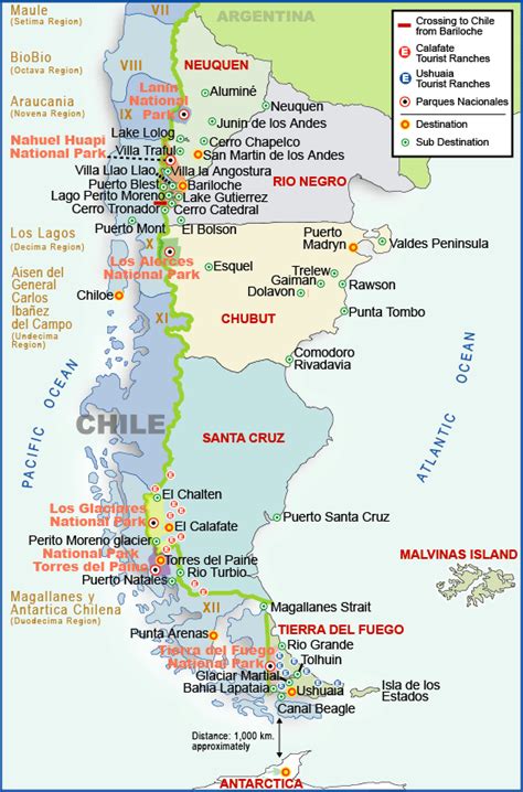 Patagonia Map Find Landmarks Regions And Best Maps To Buy Ruta 40