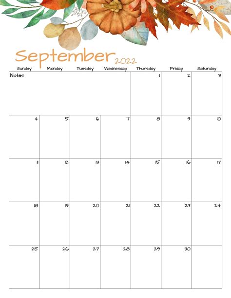 September 2022 Calendar Fall Ubicaciondepersonascdmxgobmx