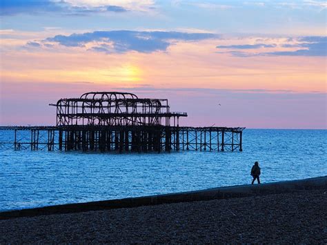 Brighton West Pier Sunset Photos Of The Autumnal Sun Setting Over The