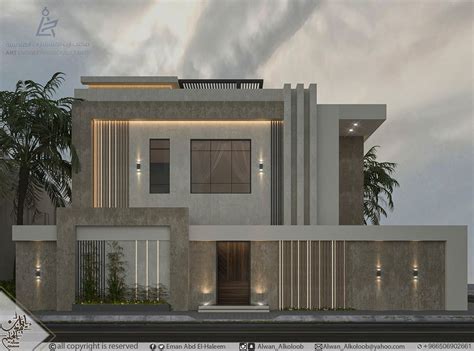 Modern Villa In Saudi Arabia Ll On Behance In 2022 House Front Design