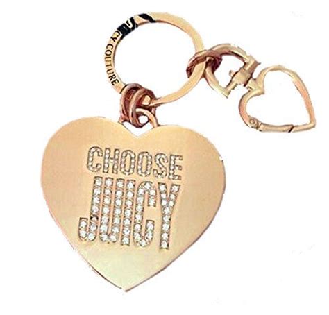 Juicy Couture Choose Juicy Goldtone Heart Key Chain Juicy Heart