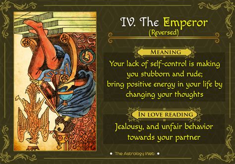 The card refers to the protective side of the patriarch, whose primary function is to take care of the needs of his family. The Emperor Tarot: Meaning In Upright, Reversed, Love & Other Readings in 2020 | The emperor ...