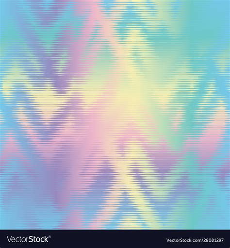 Holographic Ink Bleed Seamless Pattern In Rainbow Vector Image